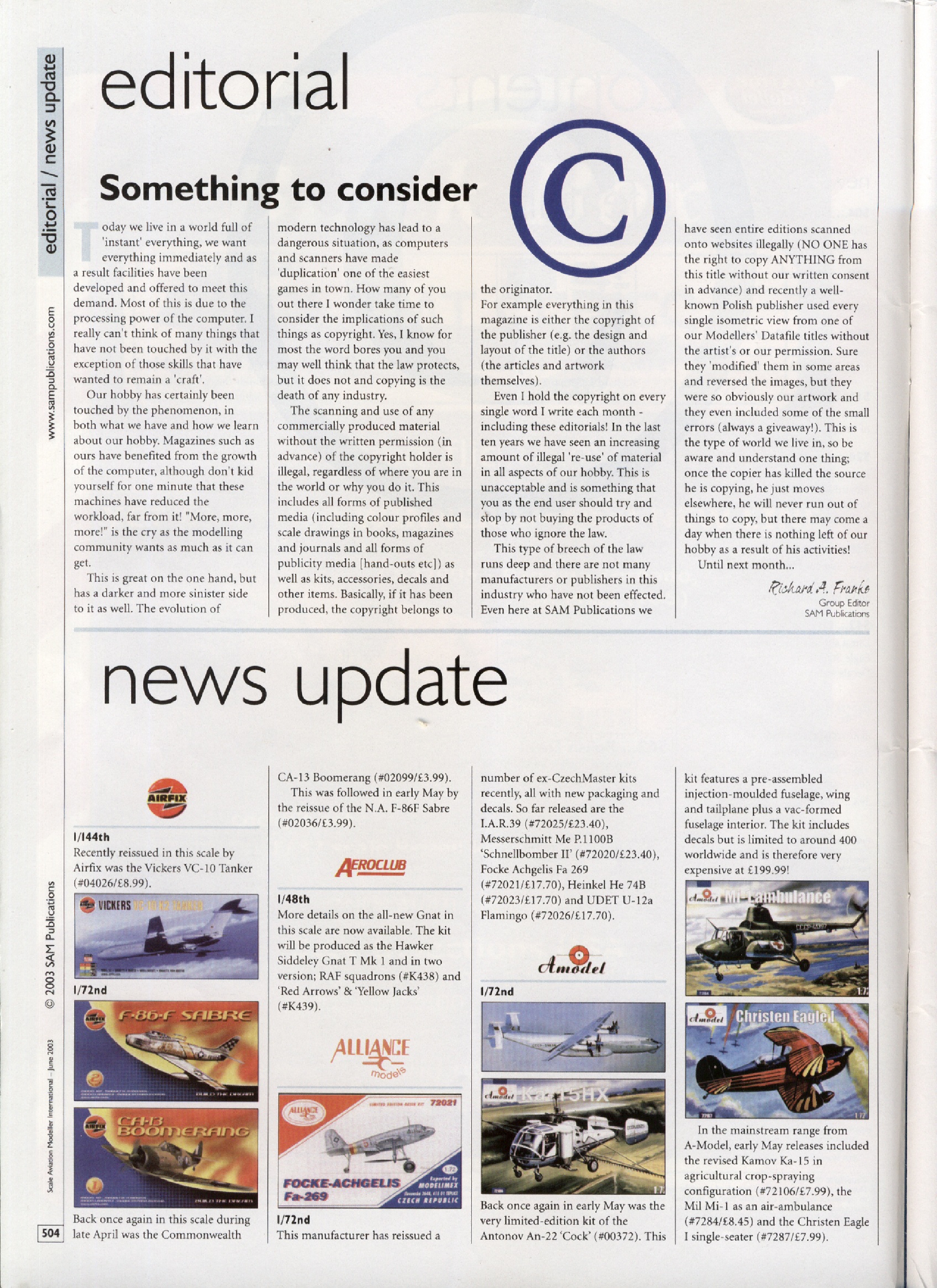 Scale Aviation Modeller International 2003-06